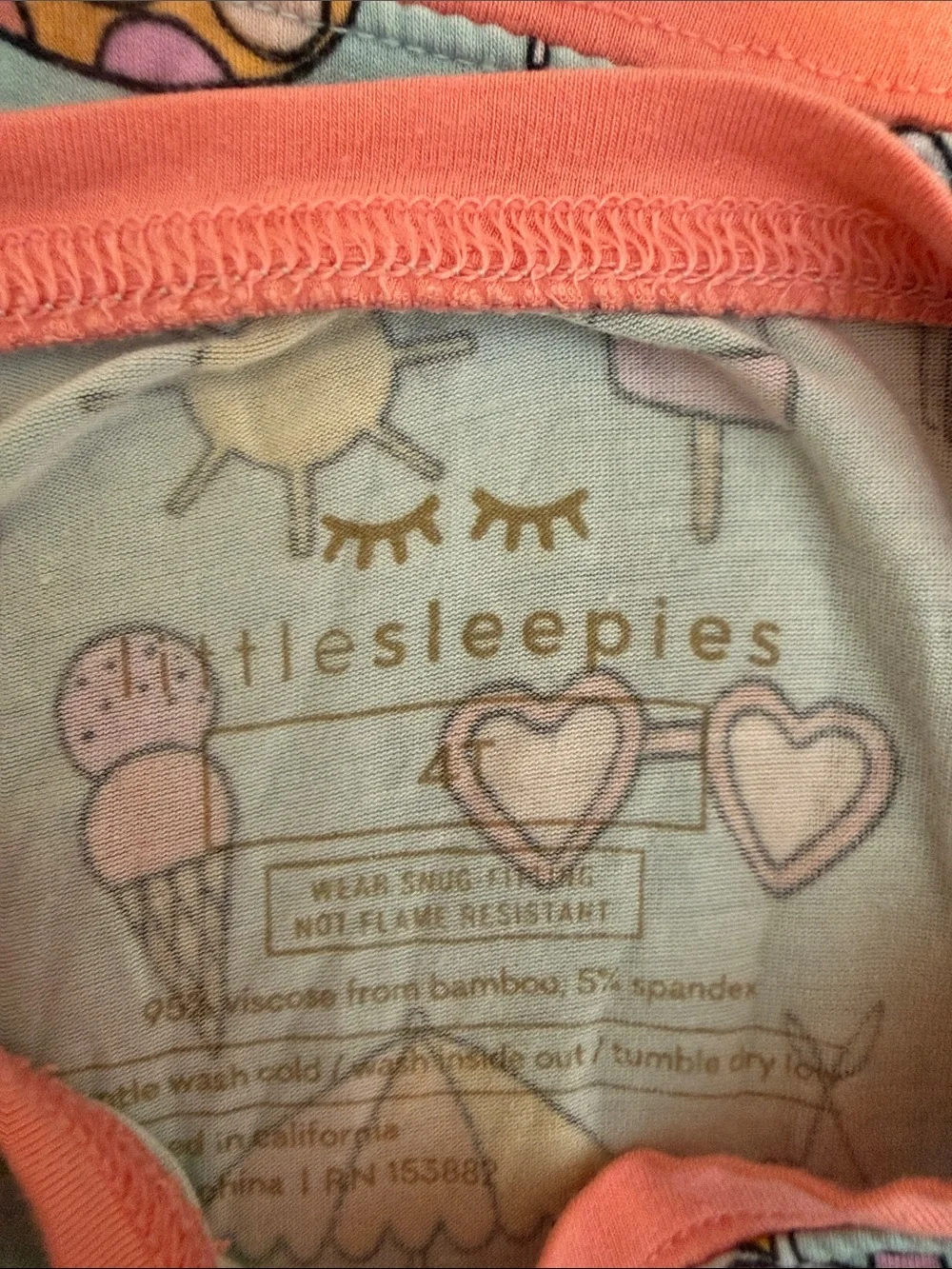 Little Sleepies Light Blue Beach Bundle: Print Pajama Set and Tee 4T